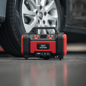 Sealey MAC13D Tyre Inflator & High-Volume Air Pump 12V/230V AC - MAC13D - Sealey Tools UK - Trade Counter Direct
