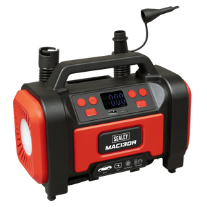 Sealey MAC13DR Rechargeable Tyre Inflator & High Volume Air Pump 12V - MAC13DR - Sealey Tools UK - Trade Counter Direct