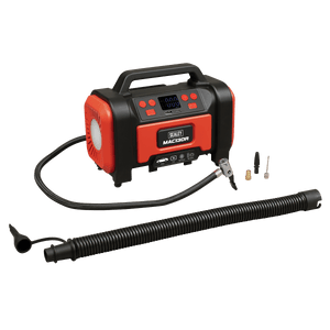 Sealey MAC13DR Rechargeable Tyre Inflator & High Volume Air Pump 12V - MAC13DR - Sealey Tools UK - Trade Counter Direct