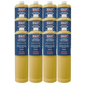 Sealey MAPP/40012 Disposable MAPP Propylene Gas Cylinder - Pack of 12 - MAPP/40012 - Sealey Tools UK - Trade Counter Direct