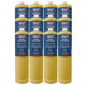 Sealey MAPP/40012 Disposable MAPP Propylene Gas Cylinder - Pack of 12 - MAPP/40012 - Sealey Tools UK - Trade Counter Direct