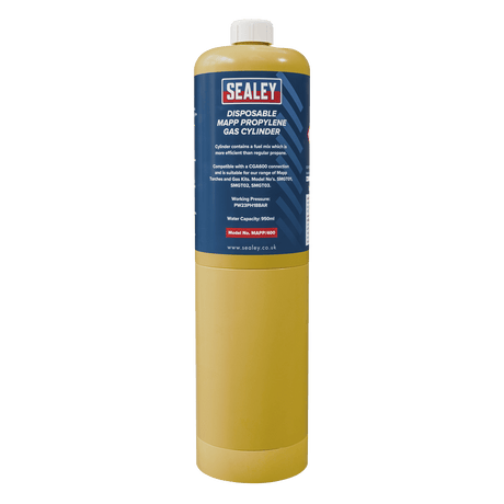 Sealey MAPP/40012 Disposable MAPP Propylene Gas Cylinder - Pack of 12 - MAPP/40012 - Sealey Tools UK - Trade Counter Direct