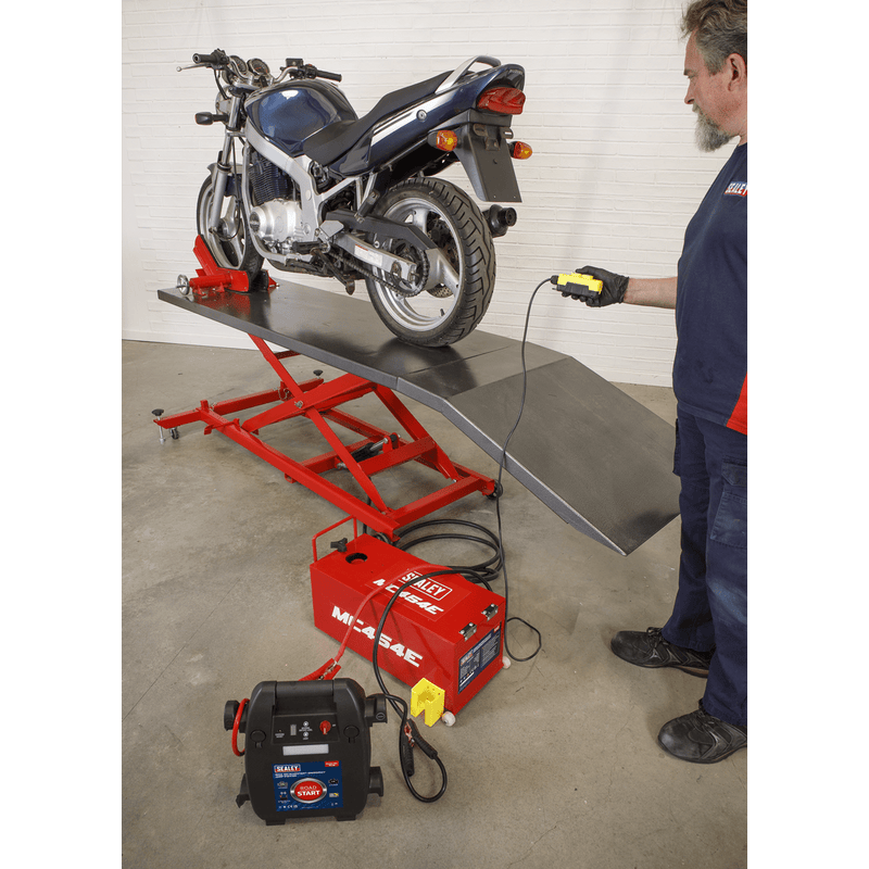 Sealey MC454E Motorcycle Lift 450kg - 12V Electro/Hydraulic - MC454E - Sealey Tools UK - Trade Counter Direct