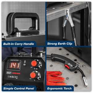 Sealey MIG140I Flux Cored Gasless MIG Inverter Welder 140A - MIG140I - Sealey Tools UK - Trade Counter Direct