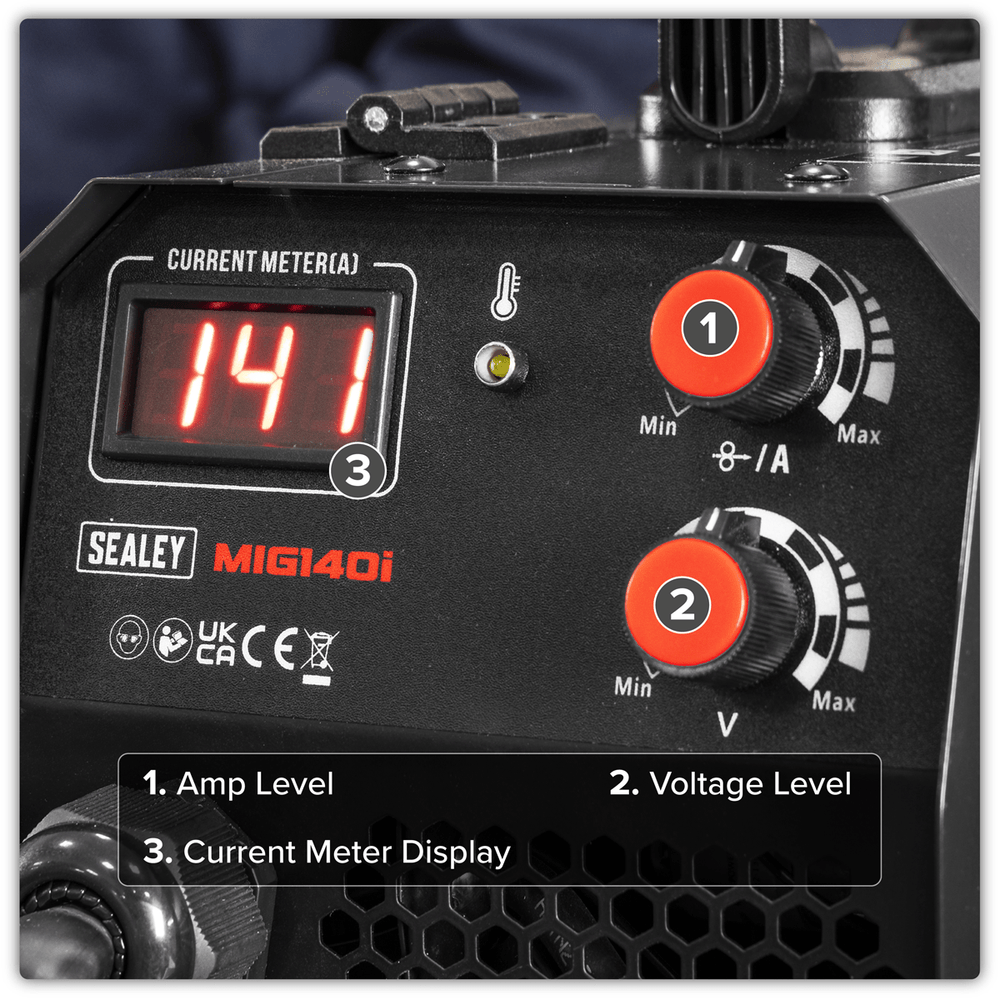 Sealey MIG140I Flux Cored Gasless MIG Inverter Welder 140A - MIG140I - Sealey Tools UK - Trade Counter Direct