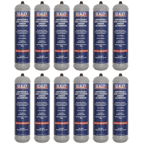 Sealey MIG/ARG/100/12 Disposable Argon Gas Cylinder 100g - Box of 12 - MIG/ARG/100/12 - Sealey Tools UK - Trade Counter Direct