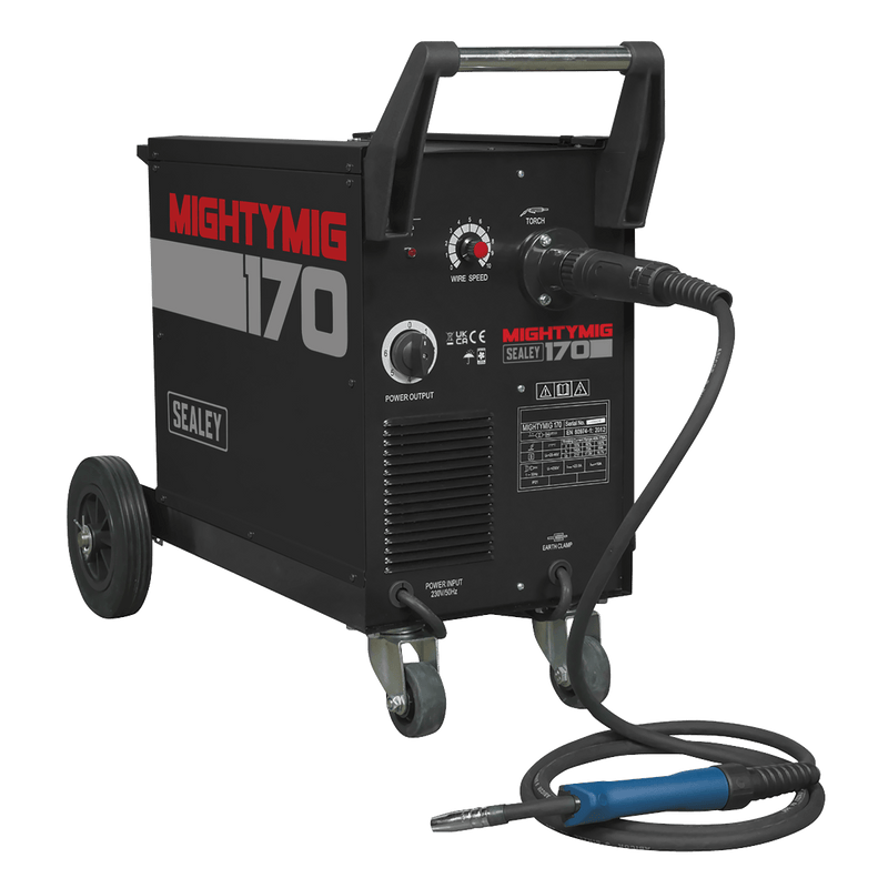Sealey MIGHTYMIG170 Professional Gas/Gasless MIG Welder with Euro Torch 170A - MIGHTYMIG170 - Sealey Tools UK - Trade Counter Direct
