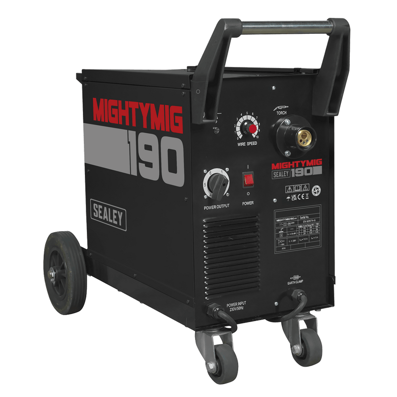 Sealey MIGHTYMIG190 Professional Gas/Gasless MIG Welder with Euro Torch 190A - MIGHTYMIG190 - Sealey Tools UK - Trade Counter Direct