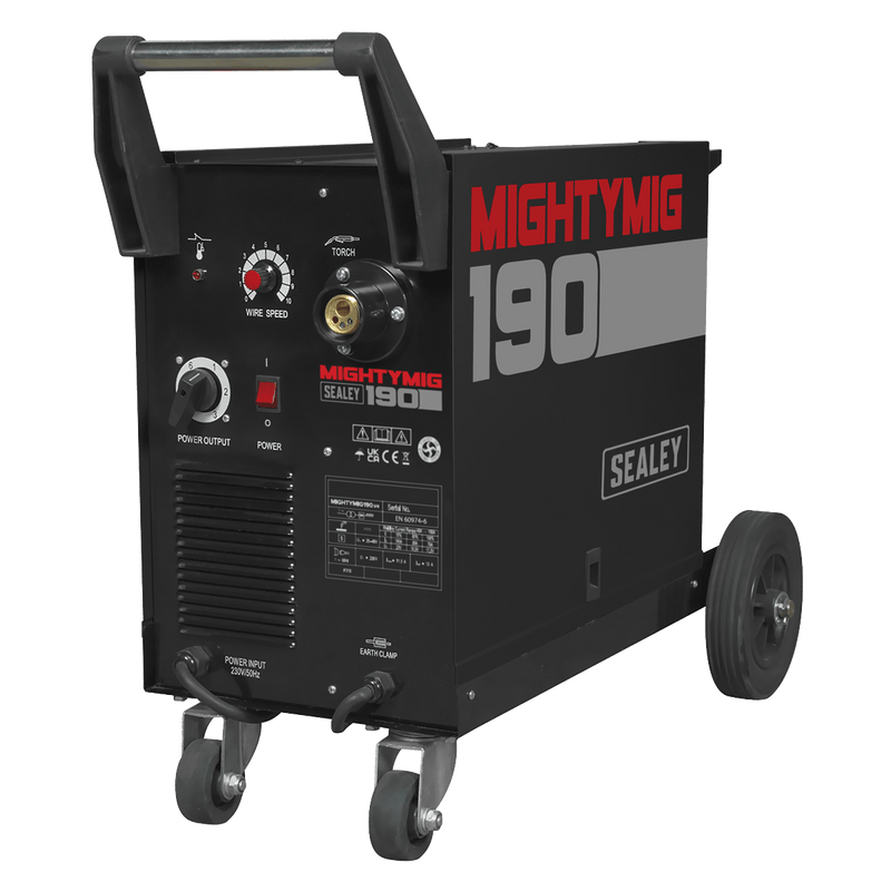 Sealey MIGHTYMIG190 Professional Gas/Gasless MIG Welder with Euro Torch 190A - MIGHTYMIG190 - Sealey Tools UK - Trade Counter Direct
