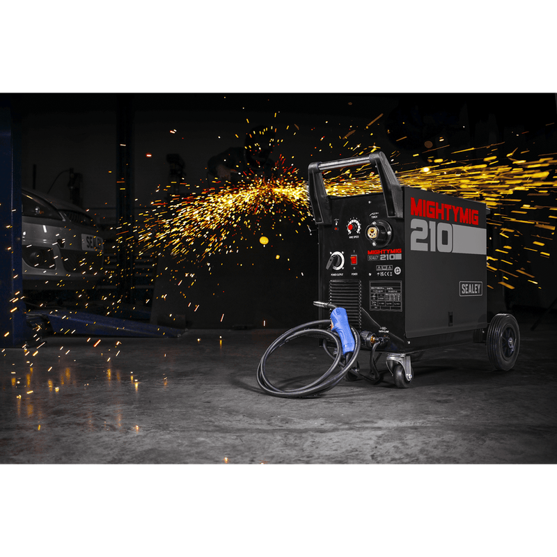 Sealey MIGHTYMIG210 Professional Gas/Gasless MIG Welder with Euro Torch 210A - MIGHTYMIG210 - Sealey Tools UK - Trade Counter Direct