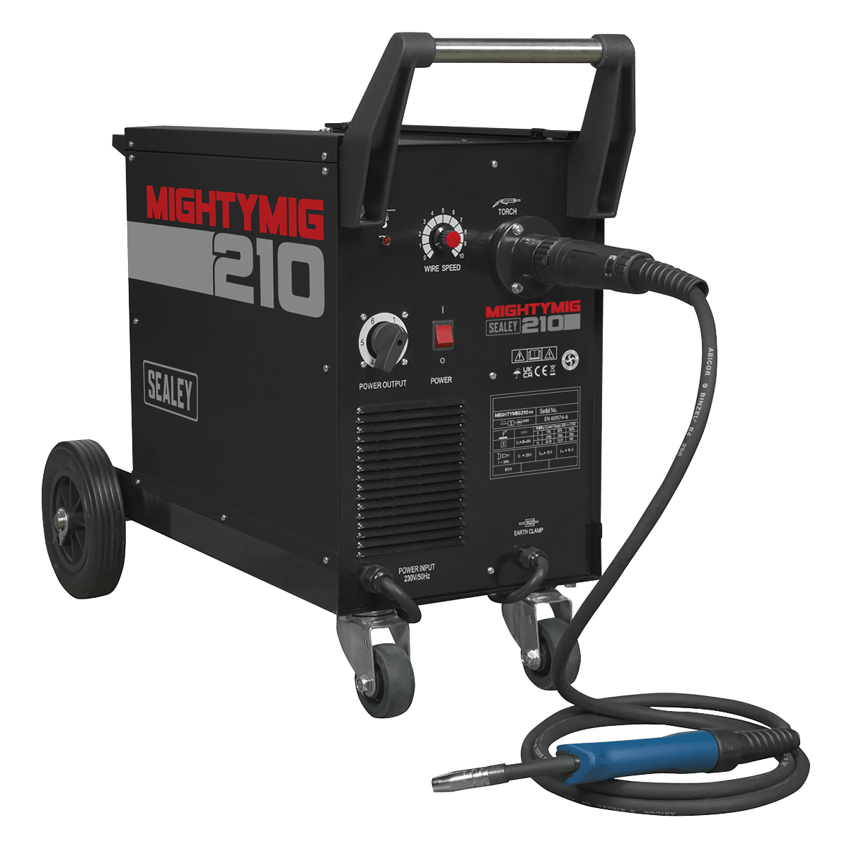 Sealey MIGHTYMIG210 Professional Gas/Gasless MIG Welder with Euro Torch 210A - MIGHTYMIG210 - Sealey Tools UK - Trade Counter Direct