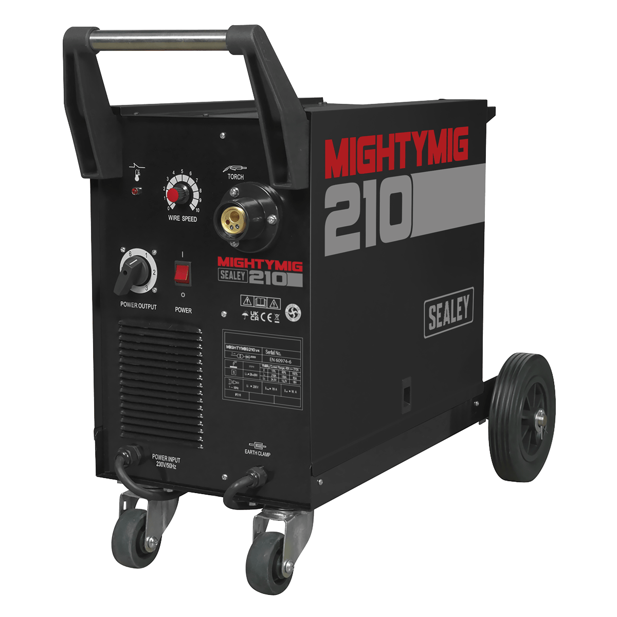 Sealey MIGHTYMIG210 Professional Gas/Gasless MIG Welder with Euro Torch 210A - MIGHTYMIG210 - Sealey Tools UK - Trade Counter Direct