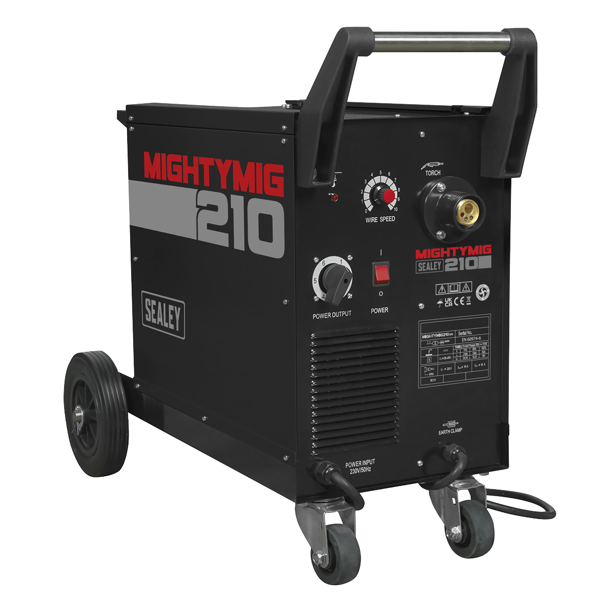 Sealey MIGHTYMIG210 Professional Gas/Gasless MIG Welder with Euro Torch 210A - MIGHTYMIG210 - Sealey Tools UK - Trade Counter Direct