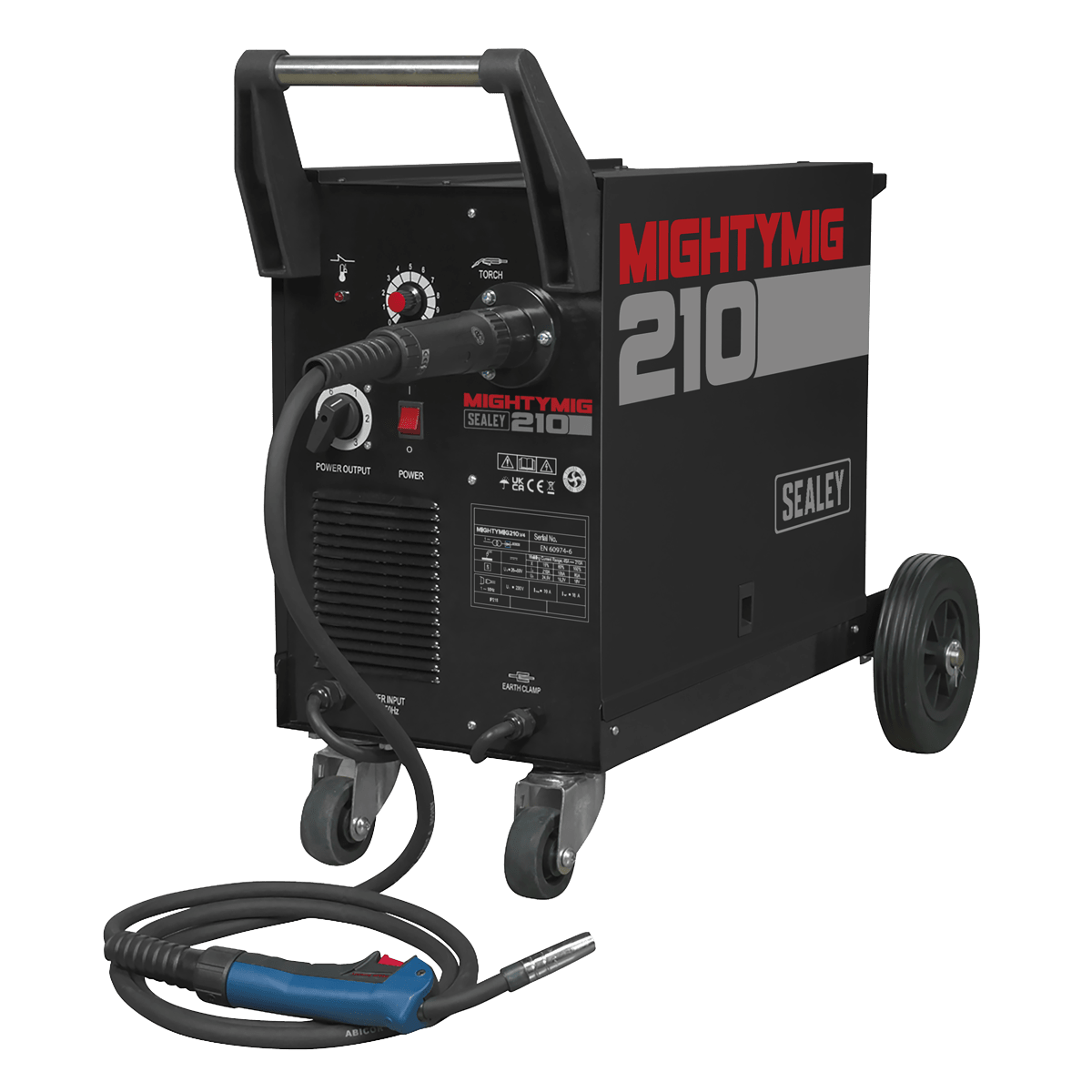 Sealey MIGHTYMIG210 Professional Gas/Gasless MIG Welder with Euro Torch 210A - MIGHTYMIG210 - Sealey Tools UK - Trade Counter Direct