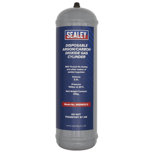 Sealey MIGMIX2.24 Disposable Argon/Carbon Dioxide Gas Cylinder 430g, 2.2L - Pack of 4 - MIGMIX2.24 - Sealey Tools UK - Trade Counter Direct