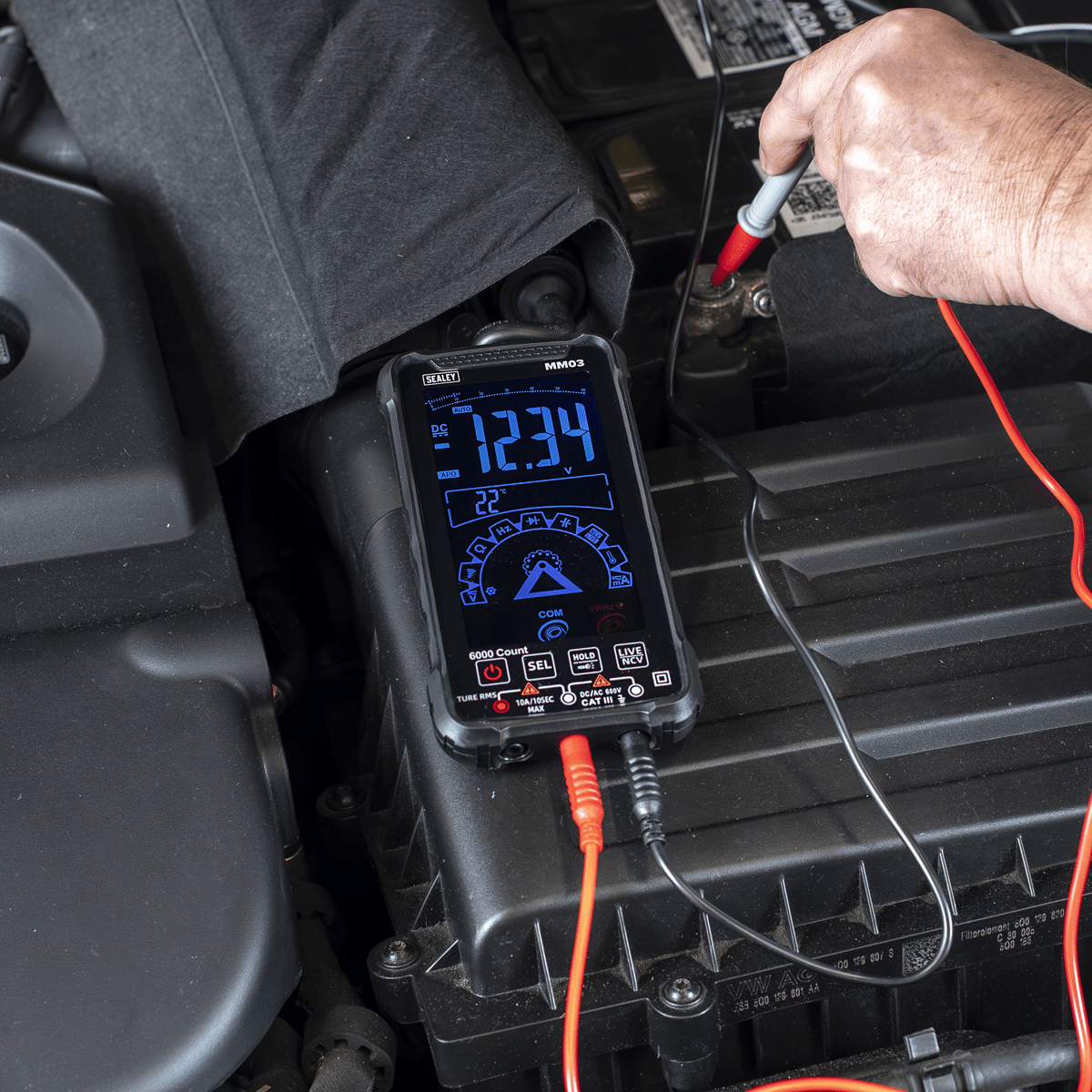 Sealey MM03 Touchscreen Rechargeable Auto-Ranging Digital Smart Multimeter 10-Function - MM03 - Sealey Tools UK - Trade Counter Direct