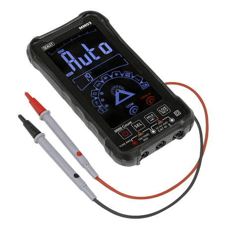 Sealey MM03 Touchscreen Rechargeable Auto-Ranging Digital Smart Multimeter 10-Function - MM03 - Sealey Tools UK - Trade Counter Direct