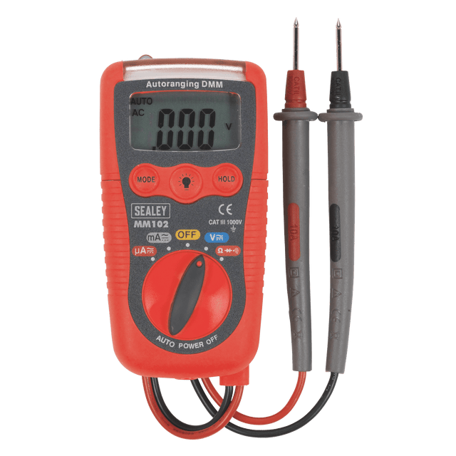 Sealey MM102 Professional Auto-Ranging Digital Multimeter - MM102 - Sealey Tools UK - Trade Counter Direct