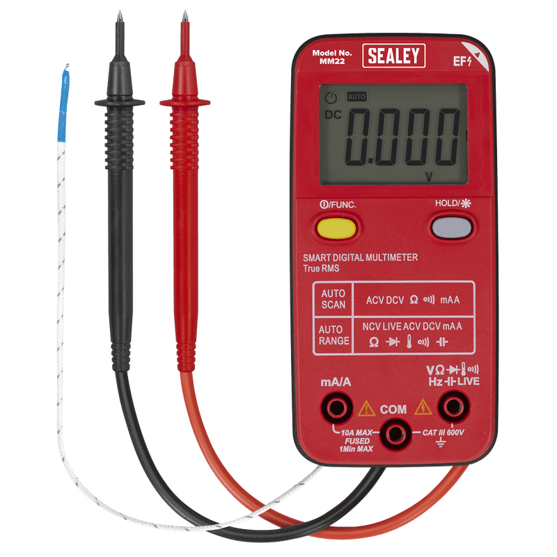 Sealey MM22 13-Function Professional Smart Auto-Scanning Digital Multimeter - MM22 - Sealey Tools UK - Trade Counter Direct