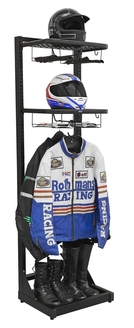 Sealey MS081FS Motorcycle Helmet & Gear Tidy Freestanding - MS081FS - Sealey Tools UK - Trade Counter Direct