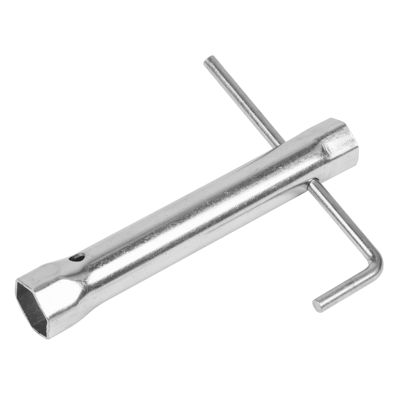 Sealey MS158 Long Reach Double End Spark Plug Box Spanner with L-Bar 17/21mm - MS158 - Sealey Tools UK - Trade Counter Direct