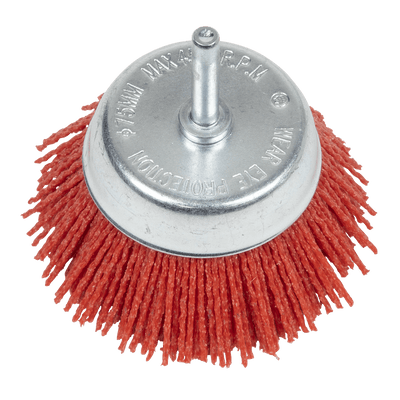 Sealey NFB75 75mm Nylon Filament Cup Brush with 6mm Shaft - NFB75 - Sealey Tools UK - Trade Counter Direct