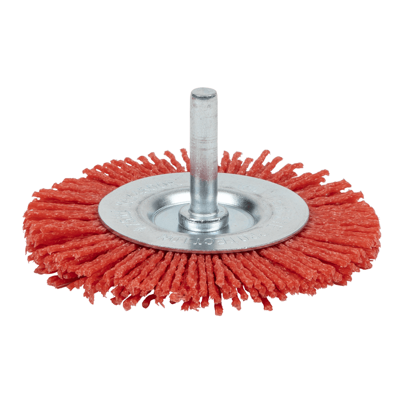 Sealey NFBC75 75mm Nylon Filament Circular Brush with 6mm Shaft - NFBC75 - Sealey Tools UK - Trade Counter Direct