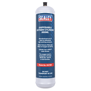 Sealey OX/1006 Disposable Oxygen Cylinder 950ml - Pack of 6 - OX/1006 - Sealey Tools UK - Trade Counter Direct