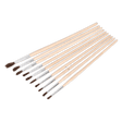 Sealey PB2 Touch - Up Paint Brush Assortment 10pc Wooden Handle - PB2 - Sealey Tools UK - Trade Counter Direct