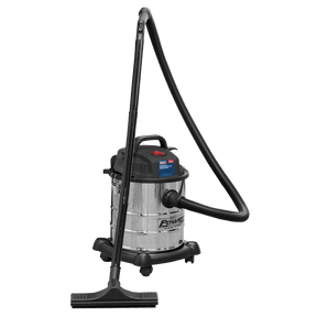 Sealey PC195SD Vacuum Cleaner Wet & Dry 20L 1200W/230V Stainless Drum - PC195SD - Sealey Tools UK - Trade Counter Direct