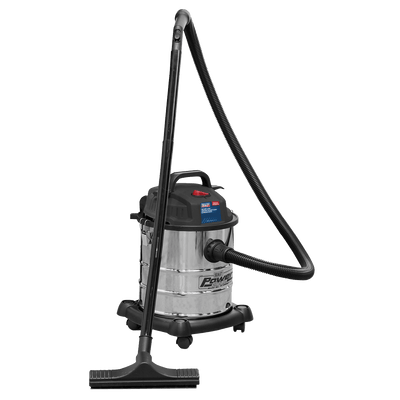 Sealey PC195SD Vacuum Cleaner Wet & Dry 20L 1200W/230V Stainless Drum - PC195SD - Sealey Tools UK - Trade Counter Direct