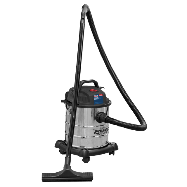 Sealey PC195SD Vacuum Cleaner Wet & Dry 20L 1200W/230V Stainless Drum - PC195SD - Sealey Tools UK - Trade Counter Direct