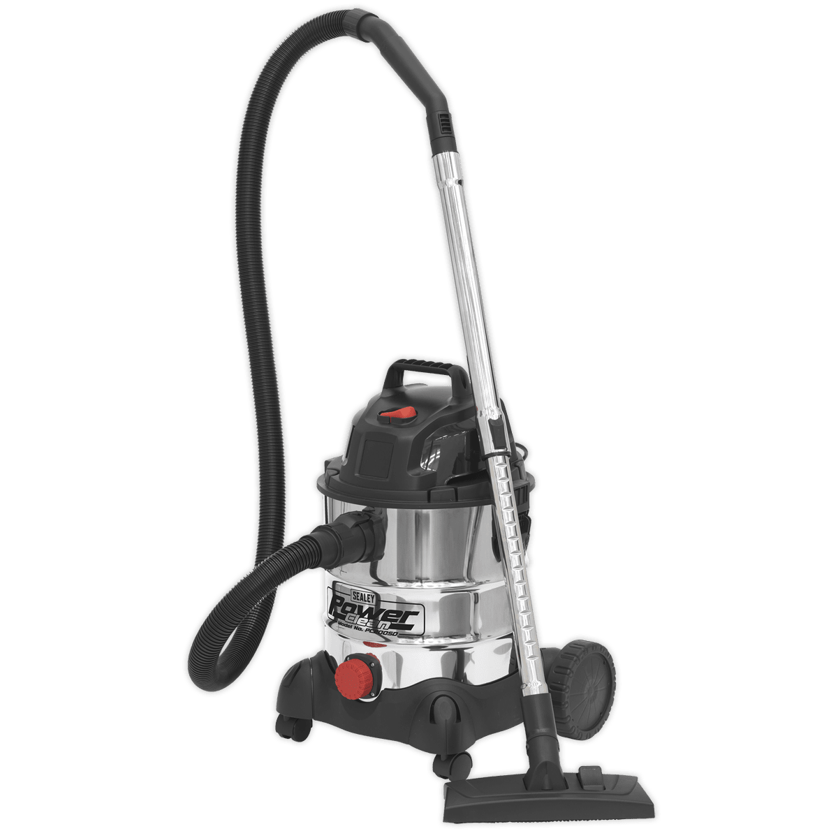 Sealey PC200SD 20L Wet & Dry Industrial Vacuum Cleaner 1250W Stainless Drum - PC200SD - Sealey Tools UK - Trade Counter Direct
