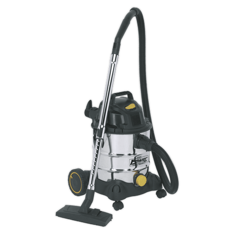 Sealey PC200SD110V Vacuum Cleaner Industrial Wet & Dry 20L 1250W/110V Stainless Drum - PC200SD110V - Sealey Tools UK - Trade Counter Direct