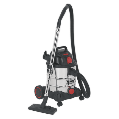 Sealey PC200SDAUTO Vacuum Cleaner Industrial 20L 1400W/230V Stainless Drum Auto Start - PC200SDAUTO - Sealey Tools UK - Trade Counter Direct