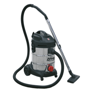 Sealey PC300SD 30L Wet & Dry Industrial Vacuum Cleaner 1400W Stainless Drum - PC300SD - Sealey Tools UK - Trade Counter Direct