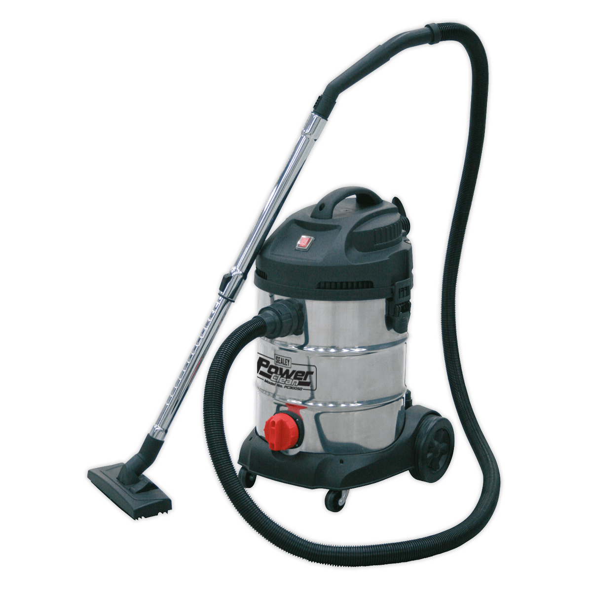 Sealey PC300SD 30L Wet & Dry Industrial Vacuum Cleaner 1400W Stainless Drum - PC300SD - Sealey Tools UK - Trade Counter Direct