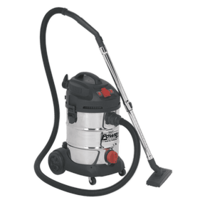 Sealey PC300SDAUTO Vacuum Cleaner Industrial 30L 1400W/230V Stainless Drum Auto Start - PC300SDAUTO - Sealey Tools UK - Trade Counter Direct