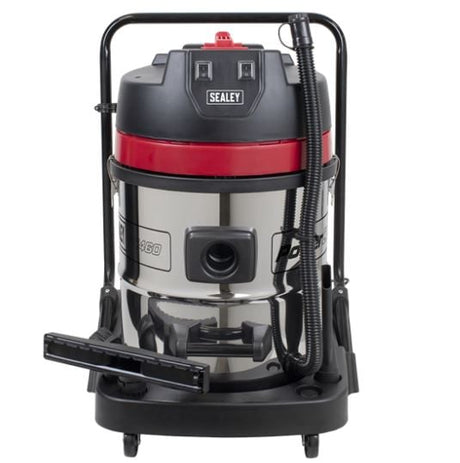 Sealey PC460 Vacuum Cleaner Wet & Dry Stainless Steel Drum 60L - 2400W/230V - PC460 - Sealey Tools UK - Trade Counter Direct