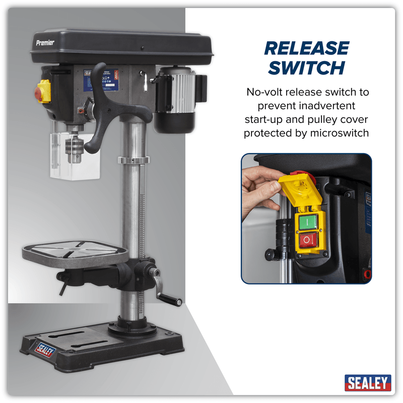 Sealey PDM155B Premier Bench Mounting Pillar Drill 16-Speed 370W 230V - PDM155B - Sealey Tools UK - Trade Counter Direct