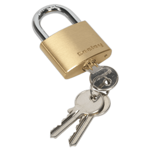 Sealey PL101 Brass Body Padlock 40mm - PL101 - Sealey Tools UK - Trade Counter Direct