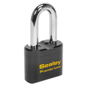 Sealey PL603L Premier™ Steel Body Combination Padlock Long Shackle 62mm - PL603L - Sealey Tools UK - Trade Counter Direct