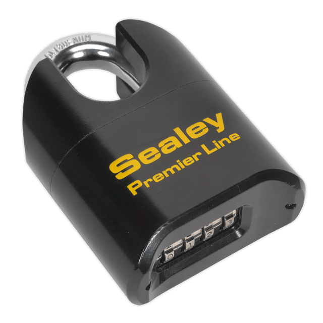 Sealey PL603S Premier™ Steel Body Combination Padlock Shrouded Shackle 62mm - PL603S - Sealey Tools UK - Trade Counter Direct