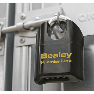 Sealey PL603S Premier™ Steel Body Combination Padlock Shrouded Shackle 62mm - PL603S - Sealey Tools UK - Trade Counter Direct