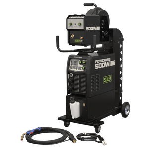 Sealey POWERMIG500WI 500A Professional Gas/Gasless MIG/TIG/MMA Inverter Welder with Portable Wire Feeder & Water Cooler 400V 3ph - POWERMIG500WI - Sealey Tools UK - Trade Counter Direct
