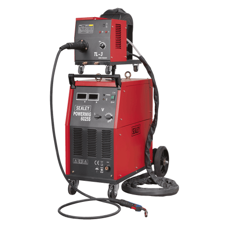 Sealey POWERMIG6025S Professional MIG Welder 250A 415V 3ph with Binzel® Euro Torch & Portable Wire Drive - POWERMIG6025S - Sealey Tools UK - Trade Counter Direct
