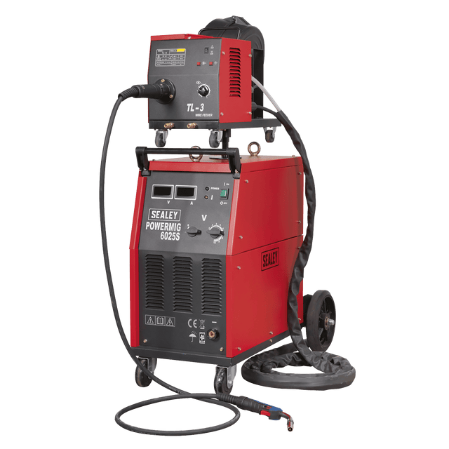 Sealey POWERMIG6025S Professional MIG Welder 250A 415V 3ph with Binzel® Euro Torch & Portable Wire Drive - POWERMIG6025S - Sealey Tools UK - Trade Counter Direct