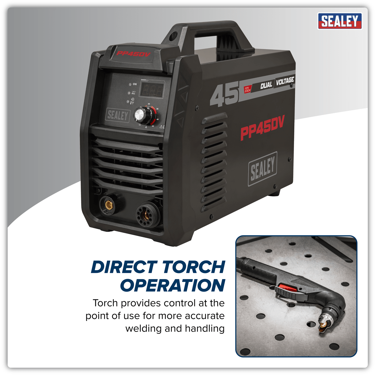 Sealey PP45DV Dual Voltage, 45A Plasma Cutter Inverter - PP45DV - Sealey Tools UK - Trade Counter Direct