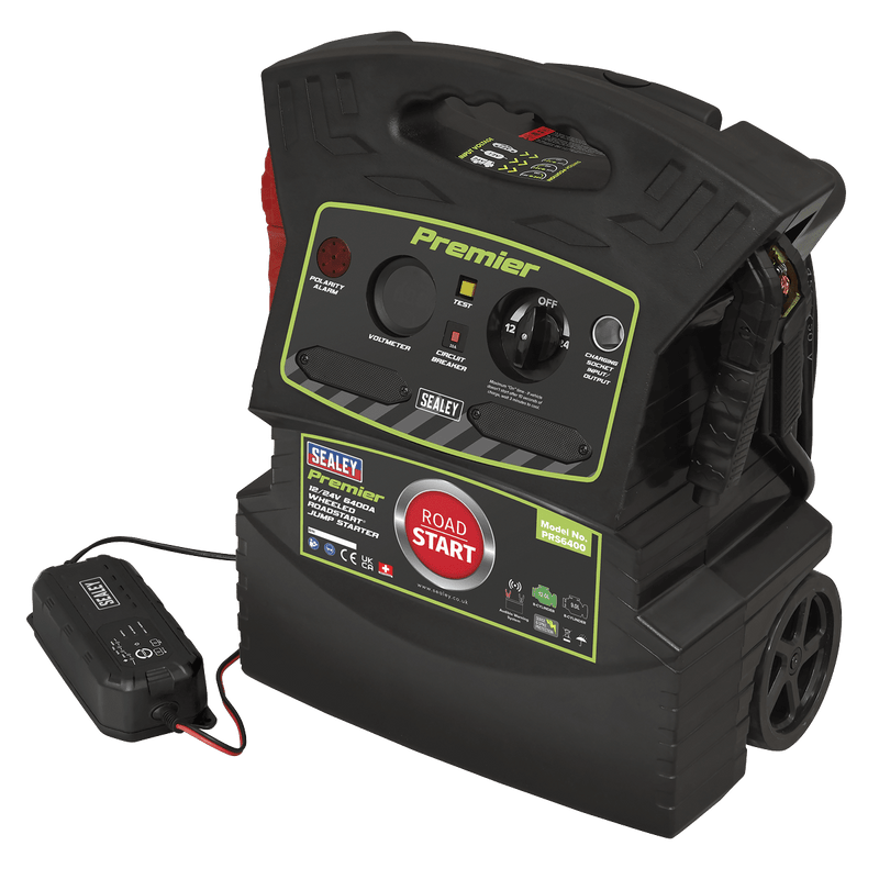 Sealey PRS6400 Premier 12/24V 6400A Wheeled RoadStart® Jump Starter - PRS6400 - Sealey Tools UK - Trade Counter Direct