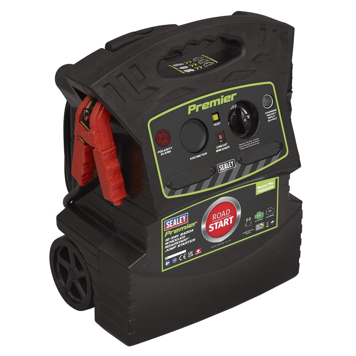 Sealey PRS6400 Premier 12/24V 6400A Wheeled RoadStart® Jump Starter - PRS6400 - Sealey Tools UK - Trade Counter Direct
